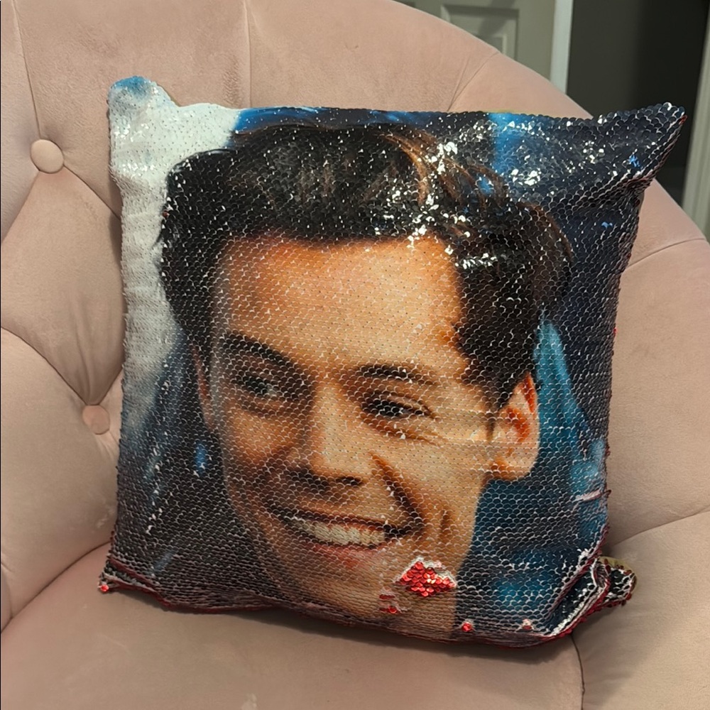 Harry Styles 1D Reversible Sequin Pillow